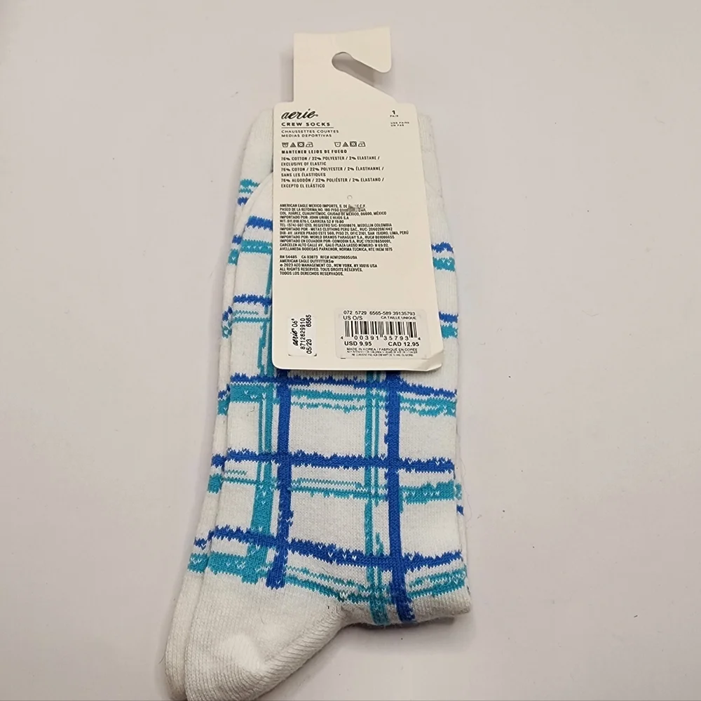 Aerie Striped‎ Crew Sock Nwt